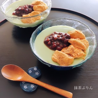 牛乳で作る！なめらか♪抹茶プリン